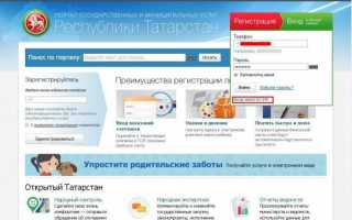 Госуслуги РФ — Республика Татарстан вход в личный кабинет