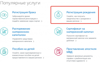 Получение свидетельства о рождении ребенка через Госуслуги: пошаговая инструкция